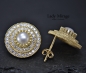 Preview: 925 Silber Echte Perlen Ohrstecker - Zirkonia - 14k Gold - Brautschmuck - Perlenschmuck - Schmucksets für Hochzeiten - Handmade Geschenkidee